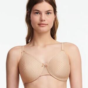 Chantelle C Magnifique Nouveau Seamless Unlined Minimizer Bra in Nude Sand 32DD